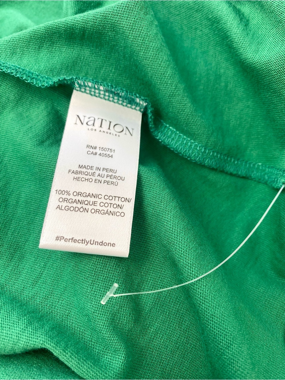 Nation LTD NWT Brya Organic Cotton Gold Button Tank Top Loden Green S - Picture 7 of 9